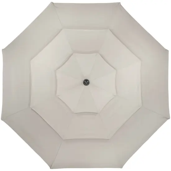 Northlight 9.75ft Outdoor Patio Market Umbrella with Hand Crank and Tilt, Beige {4}