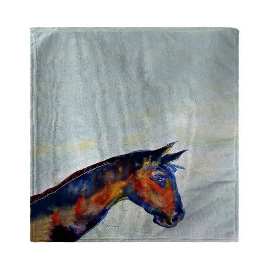 Betsy Drake Blue Horse Kitchen Towel {1}