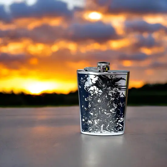 8oz 4 Horsemen Stainless Steel Flask {3}