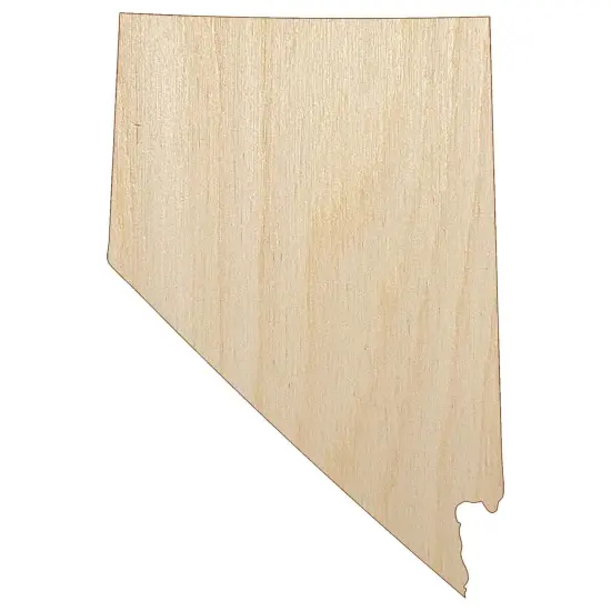 Nevada State Silhouette Unfinished Wood Shape Piece Cutout for DIY Craft Projects {2}