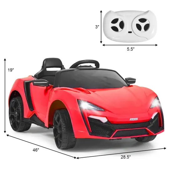 12V 2.4G RC Electric Vehicle with Lights Lights Red {5}