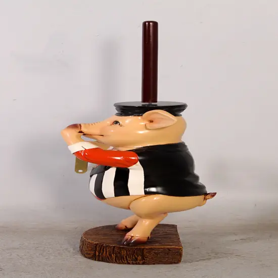Pig Toilet Paper Holder Statue {6}