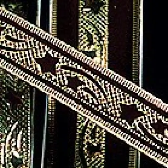 The Ribbon People Blue and Gold Galaxy Wired Craft Ribbon 2.5" x 20 Yards {1}