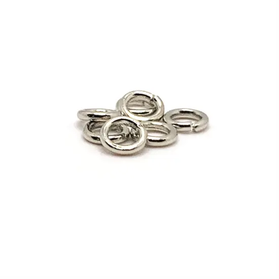 100, 500 or 1,000 Pieces: 5 mm Rhodium Silver Open Jump Rings, 18g {1}