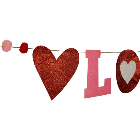 Northlight 5' Glittered "Love" Valentine's Day Wall Banner Decoration Red {6}