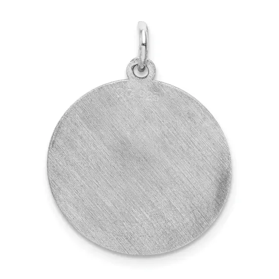 Sterling Silver Brocaded Initial Capital S Charm Jewerly 27mm x 20mm {3}