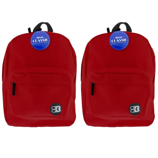 Classic Backpack 17" Burgundy, Pack of 2 {1}