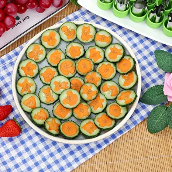 35 Pack Cookie Cutters Vegetable Fruit Cutter Shapes Stamps Mold Mini Cookie Cutters {2}