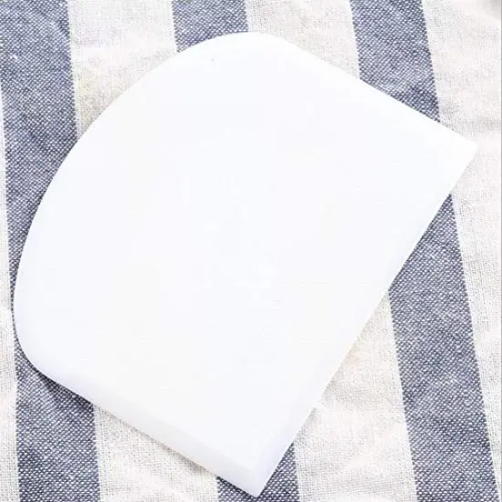 2 Pieces Dough Scraper Bowl Food-safe Plastic Dough Cutter Flexible Bench Multipurpose Food Scrappers for Bread Dough Cake Fondant Icing, White, Green {3}