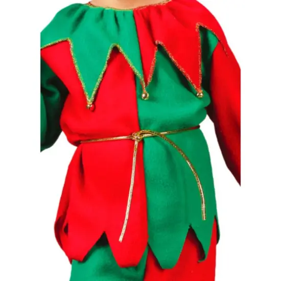 Fun World Red and Green Elf Plush Unisex Child Christmas Costume - Large {5}