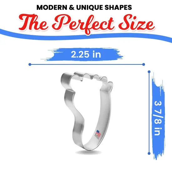 Bigfoot Foot Cookie Cutter 3 7/8 in, CookieCutter.com, Tin Plated Steel, Handmade in the USA {2}