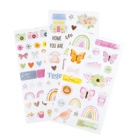 American Crafts Rainbow Avenue Sticker Book-Rose Gold Foil {4}