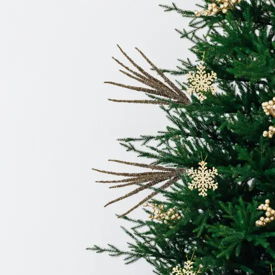 Roman 22" Gold and Silver Embellished Christmas Spray Pick {3}