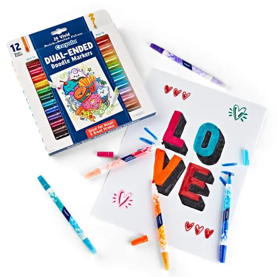 Doodle & Draw Dual-Ended Doodle Marker, 12 Per Pack, 2 Packs {3}
