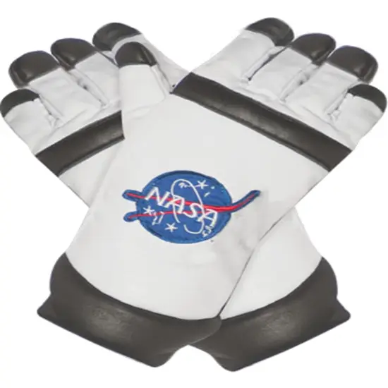 Adult's White Astronaut Gloves Costume Accessory {1}