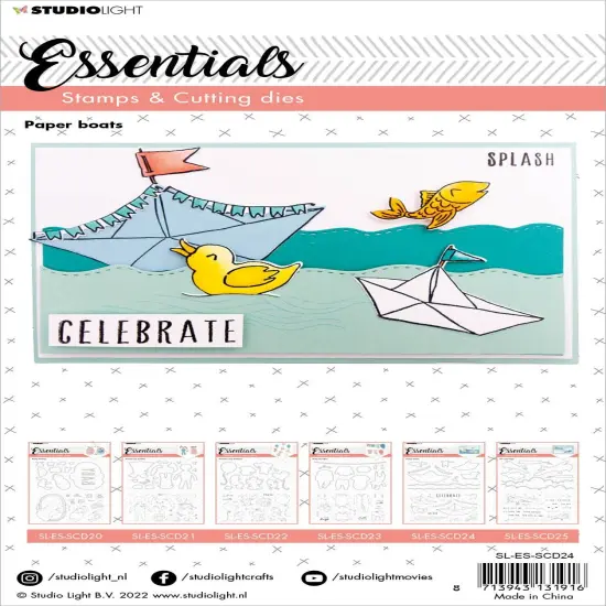 Studio Light Essentials Stamp & Die Set-Nr. 24, Paper Boats {2}