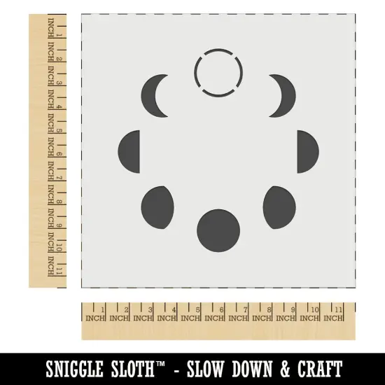 Moon Phases Circle Wall Cookie DIY Craft Reusable Stencil {1}