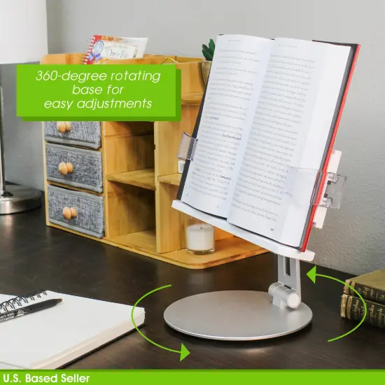 7Penn 360 Rotating Book Stand for Reading - Adjustable Reading Stand Book Holder {4}