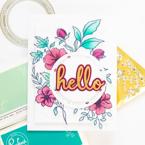 Pinkfresh Studio Hot Foil Plate-Phrase Builder: Hello Hot Foil {3}
