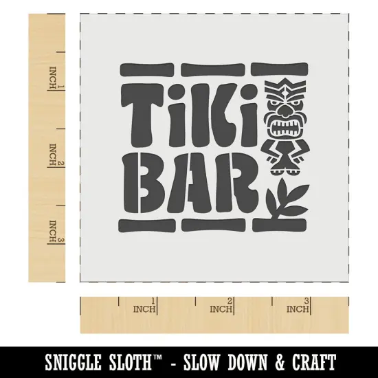 Tiki Bar Wall Cookie DIY Craft Reusable Stencil {5}