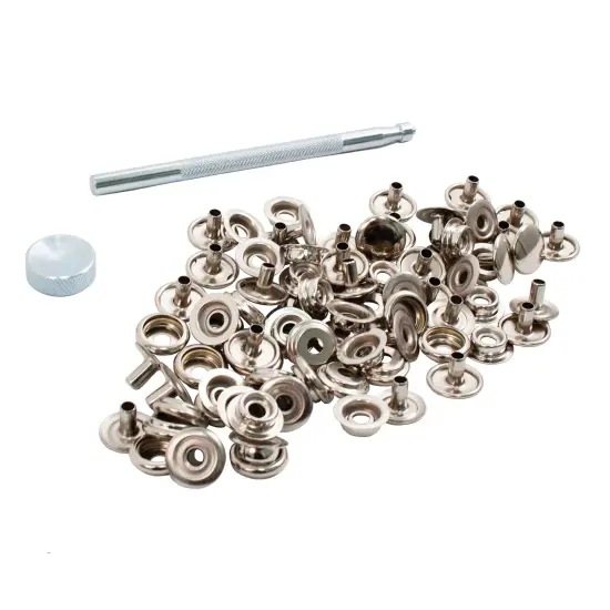 Realeather(R) Crafts 24L Snap Setter Kit-Nickel {3}