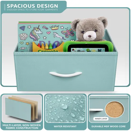 Sorbus Extra Wide Dresser Organizer With 8 Drawers - Large Storage Furniture for Bedroom, Hallway, Living Room, Nursery & Closet Tie dye pastel {3}