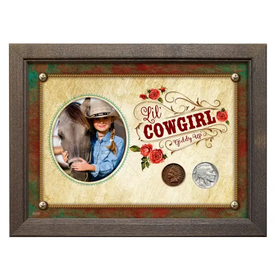 Lil' Cowgirl Coin Set 5x7 Frame {1}