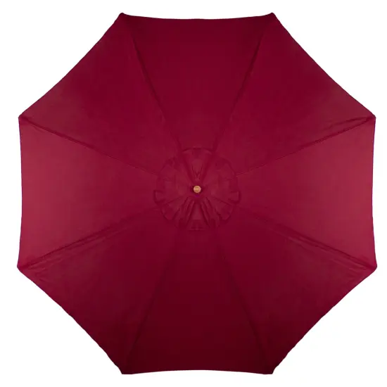Northlight 8.5ft Outdoor Patio Market Umbrella with Wooden Pole, Burgundy Red {4}