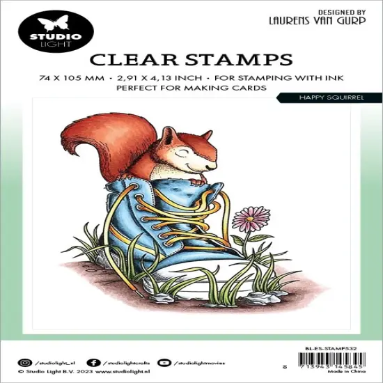 Studio Light Clear Stamps By Laurens Van Gurp-Nr. 532, Happy Squirrel {3}
