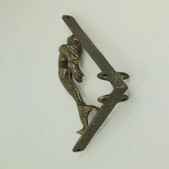 Cast Iron Swimming Mermaid Wall Shelf Bracket Coastal Decor Set of 2 {3}