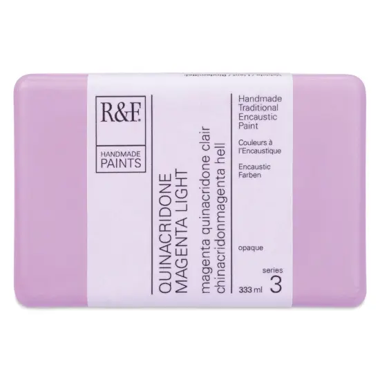 R&F Encaustic Paint Block - Quinacridone Magenta Light, 333 ml block {1}