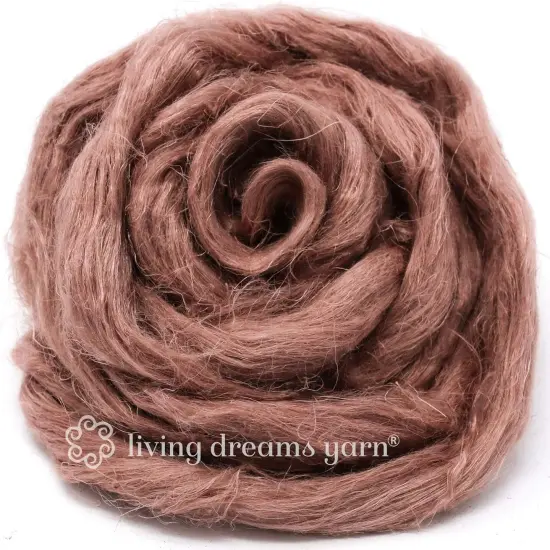 Hemp - Beautifully Dyed Vivid Colors, Combed Top Roving for Spinning, Blending, Felting, Weaving. Blush {1}