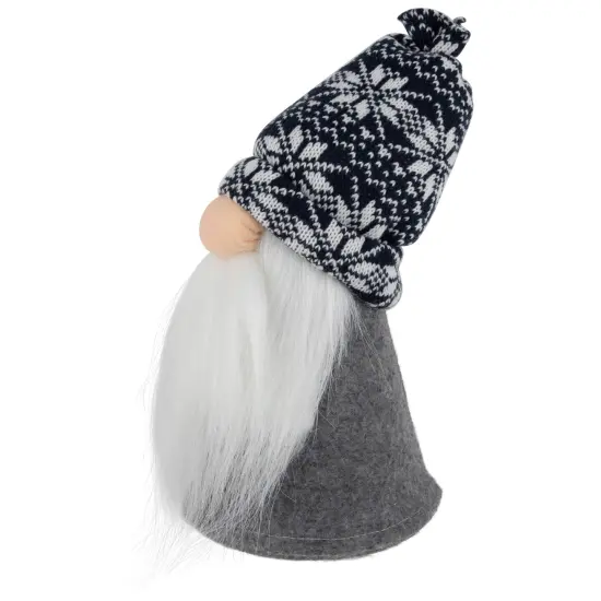 Northlight Gnome Head in Knit Hat Standing Christmas Figure - 8" Blue {4}