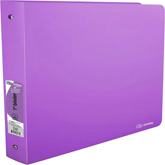 Enday Matte Bright Color Poly 3-Ring Binder Green {7}