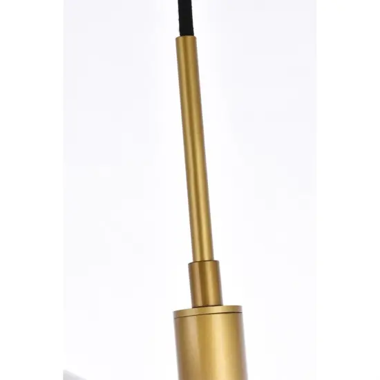 Wells 18 inch pendant in brass with clear shade {5}