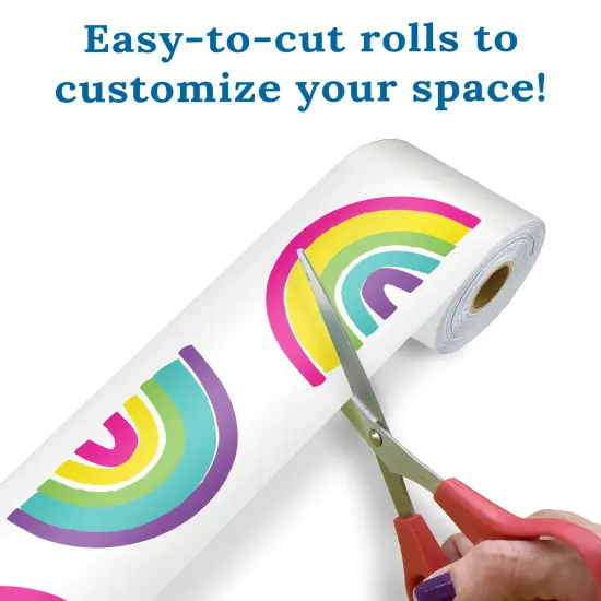 Carson Dellosa Kind Vibes 65Ft of Rainbow Bulletin Board Borders, 1 Roll of Boho Trim for Rolling Whiteboard, Cork and Posterboard, Party, Spring Decorations, and Classroom Decor {4}