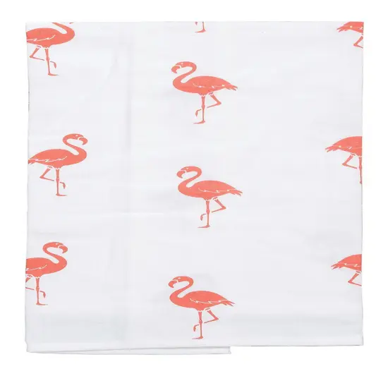 Tropical Flowers Flamingos & Palm Trees Printed Flour Sack Kitchen Dishtowels Set of 3 {5}
