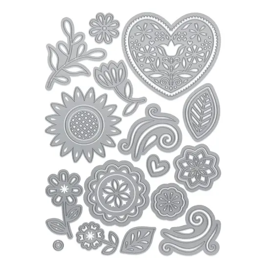 Tonic Studios Die Set-Folksy Floral Embellishment {2}