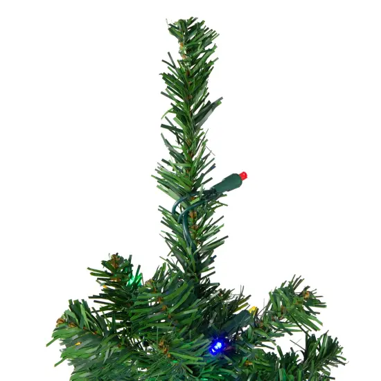 Northlight Pre-Lit Medium Mixed Classic Pine Artificial Christmas Tree - 4' - Multi LED Lights Green {5}