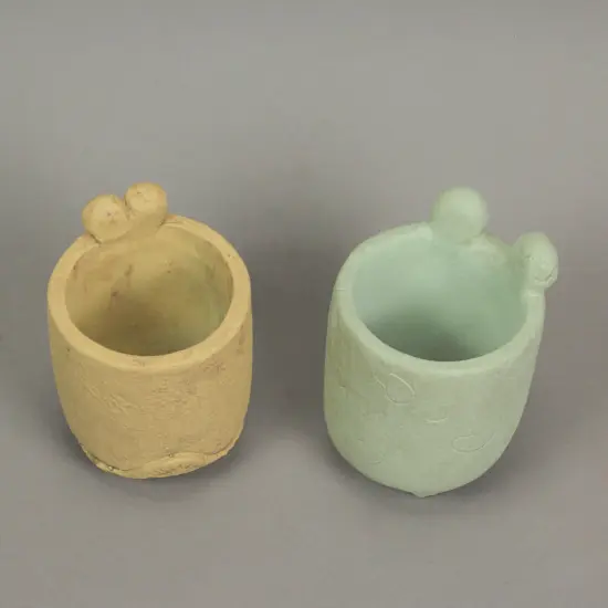 Set of 2 Snail & Frog Resin Planters Indoor Outdoor Cute Succulent Flower Pots {4}