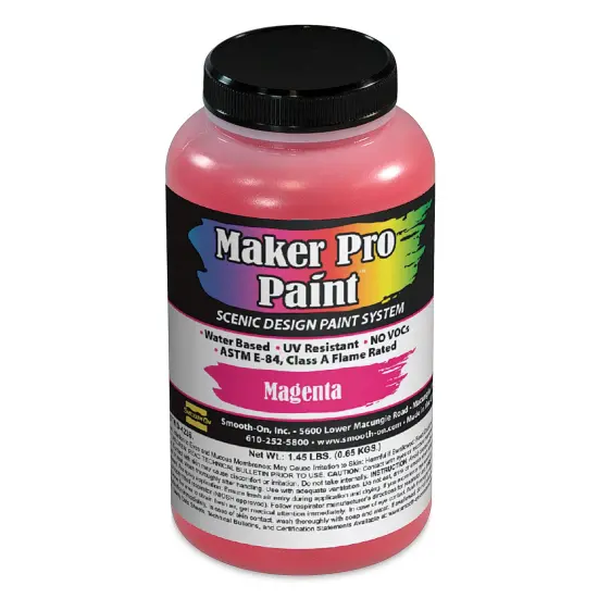 Smooth-On Maker Pro Acrylic-Urethane Paint - Magenta, 16 oz {1}