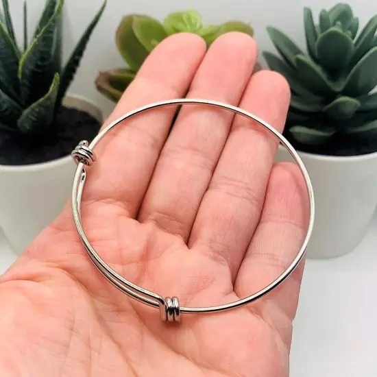 1, 4 or 20 Pieces: Adjustable Bangle Expandable Bracelet, 21cm {3}