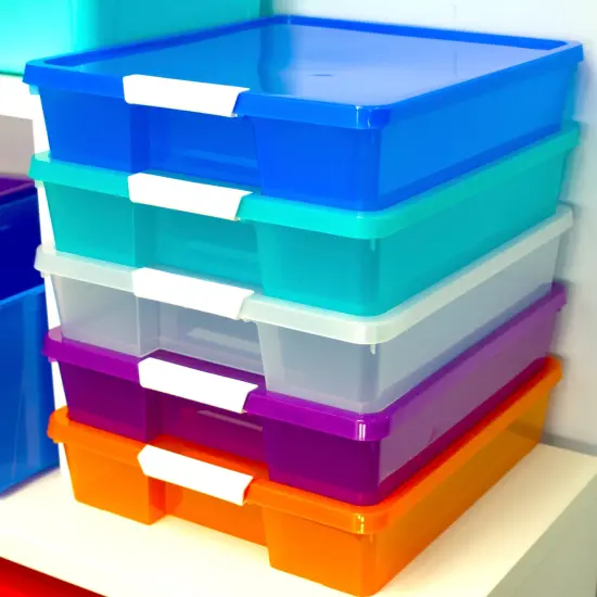 Stack & Store Box Craft Organizer, Assorted Colors, 5-Pack {3}