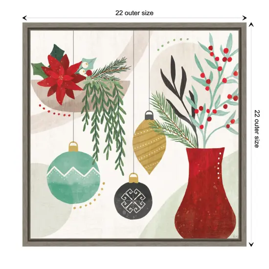 Deco Holiday III by Veronique Charron Canvas Art Framed {3}