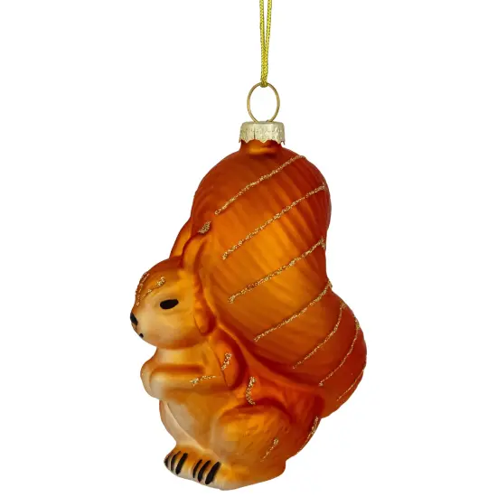 Northlight Squirrel Hanging Glass Christmas Ornament - 4" Orange {5}