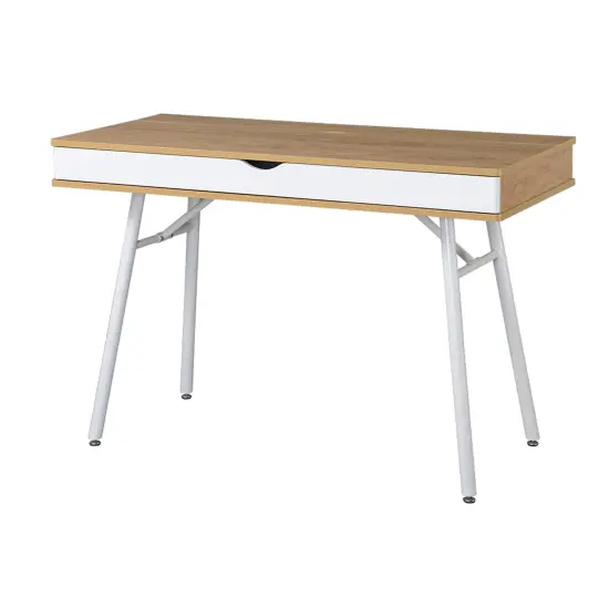 Techni Office Solutions 45.25" Brown and White Unique Techni Mobili Computer Desk with Multi Storage {1}