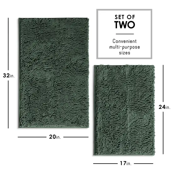 Hearth & Harbor Chenille Bath Mat Hunter Green {6}