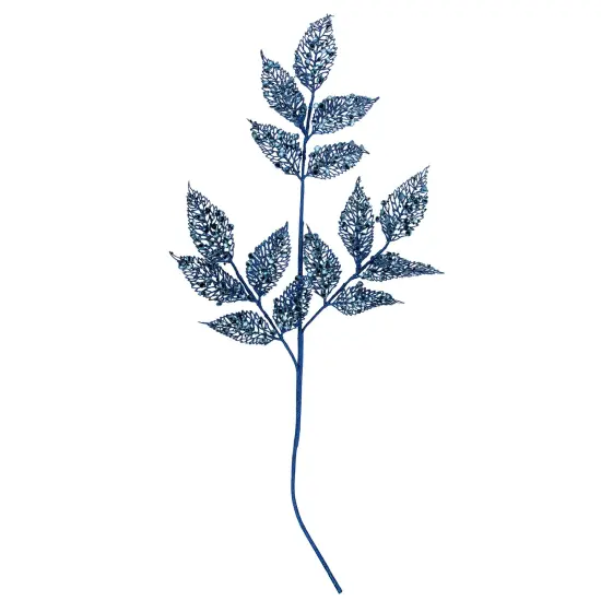 Northlight 37" Glittered Blue Fern Christmas Spray {1}