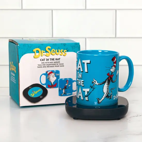 Uncanny Brands Dr. Seuss Cat In The Hat Mug with Warmer {5}
