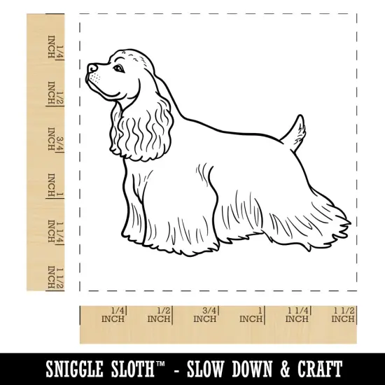 Good-Natured Cocker Spaniel Pet Dog Self-Inking Rubber Stamp Ink Stamper Blue {1}